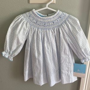 Anavini Baby Blue Smocked Dress Size 6Months